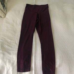 Carbon38 high-waisted metallic full-length legging